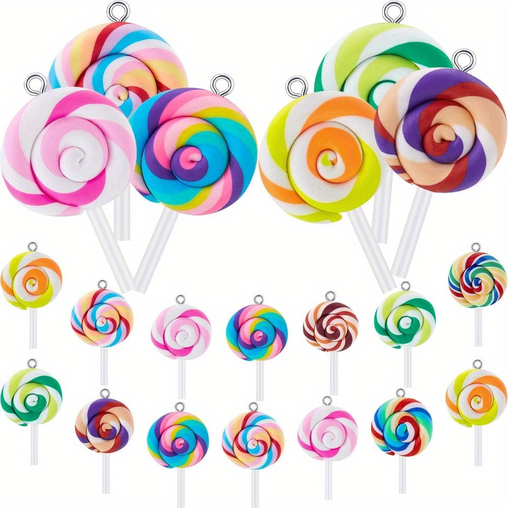 Jewelry Making In Clay - 3/9/18pcs Multi-color Zachte Keramische Lollipop Vormige