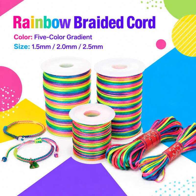 Jewelry Making Using Beads - 1,5~2,5MM 20/100m kleurrijke gradient nylon koord,