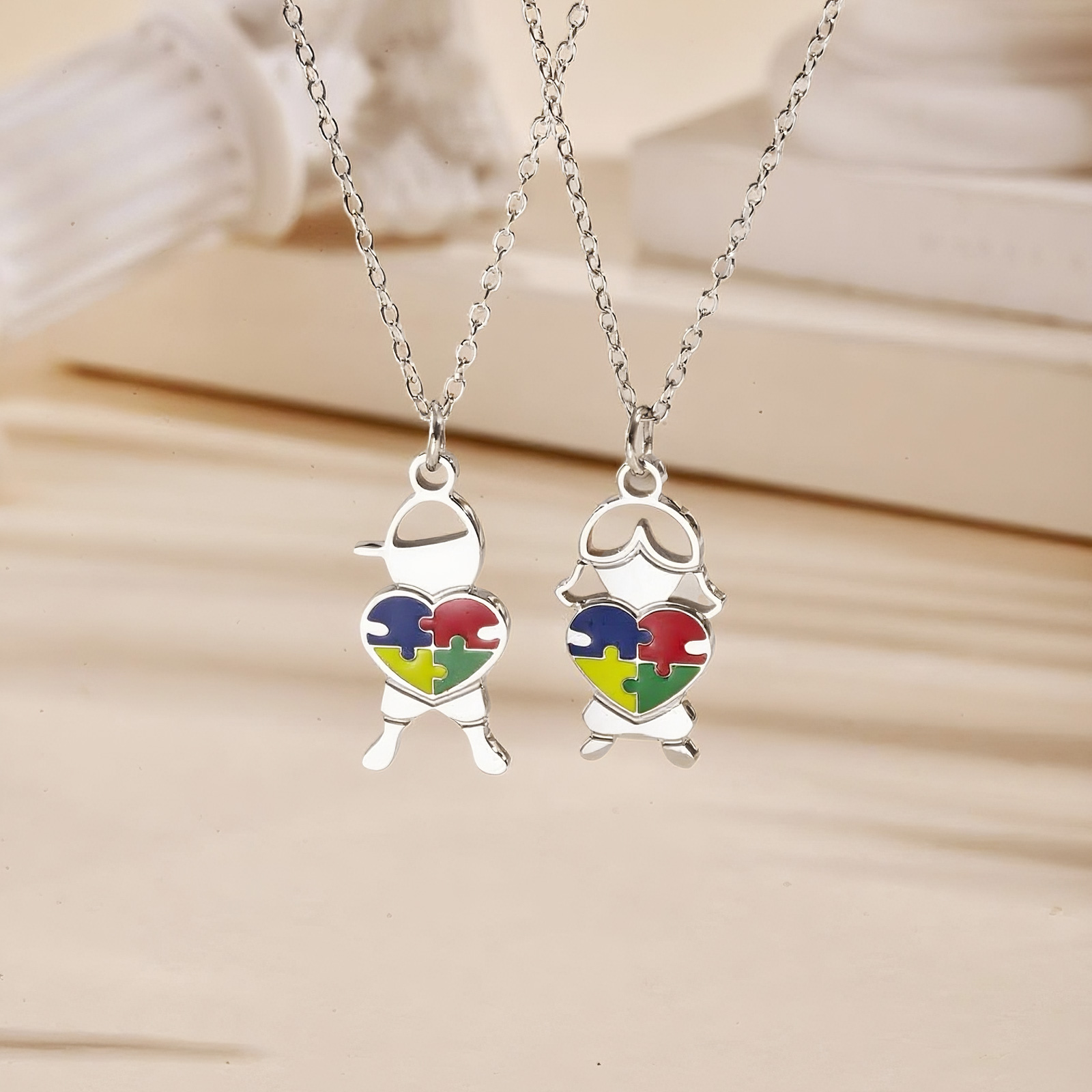 Jewelry Making Game - Roestvrij stalen sieraden hart puzzel jongen