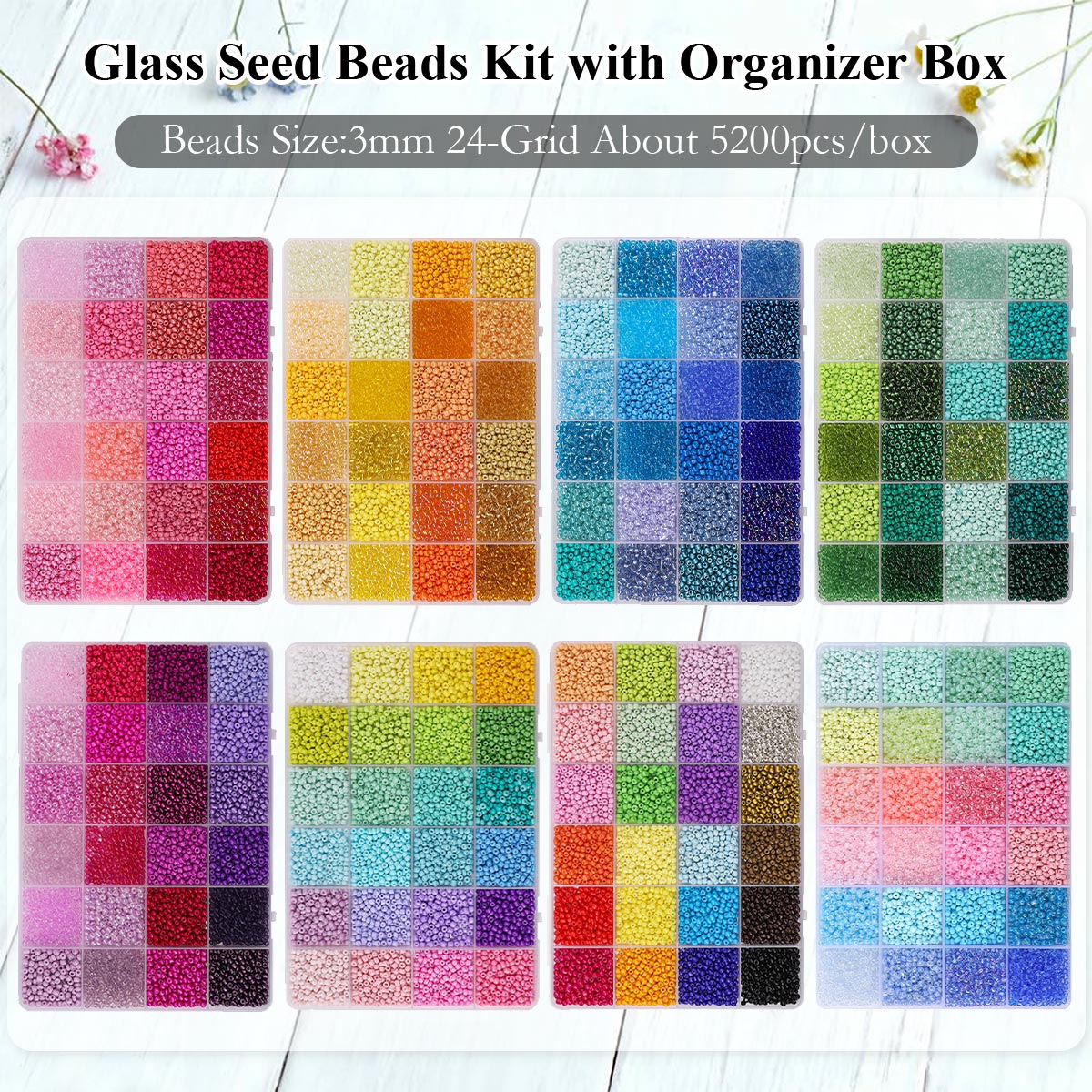5200 stuks 3mm glazen seed bea - Jewelry Making Organizer Box recensie en prijs