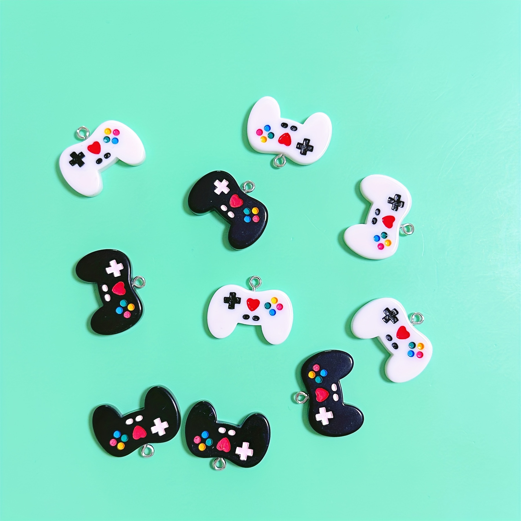 10 stuks zwarte gamecontroller - Jewelry Making Game recensie en prijs